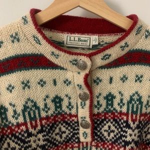 80s L.L.Bean Vintage Wool Sweater | Nordic Style